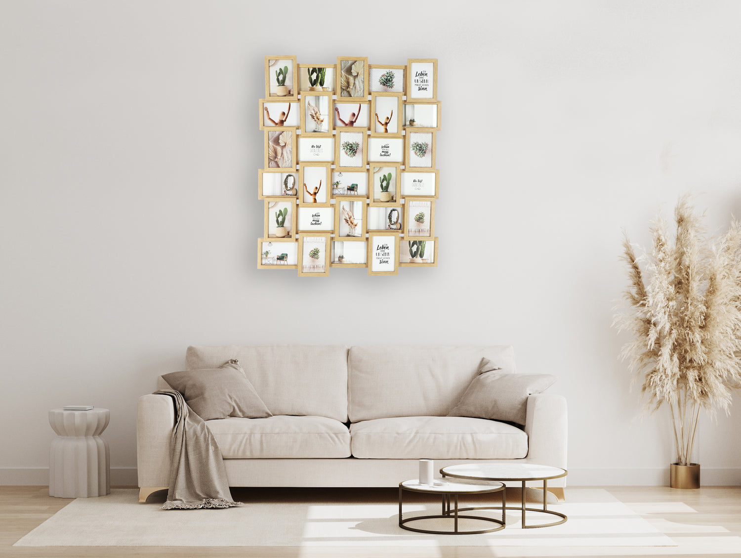 Wackadoo® Bilderrahmen Collage 10x15 cm für 30 Fotos - Eicheoptik