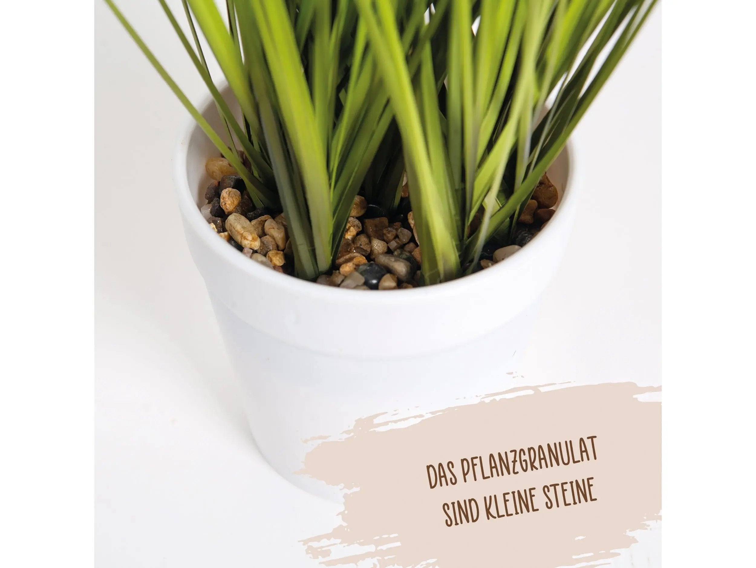 Kunstgras 2er Set im Übertopf 17 cm Interior Design