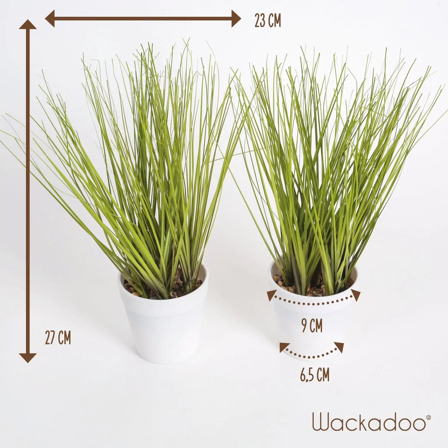 Kunstgras 2er Set im Übertopf 17 cm Interior Design