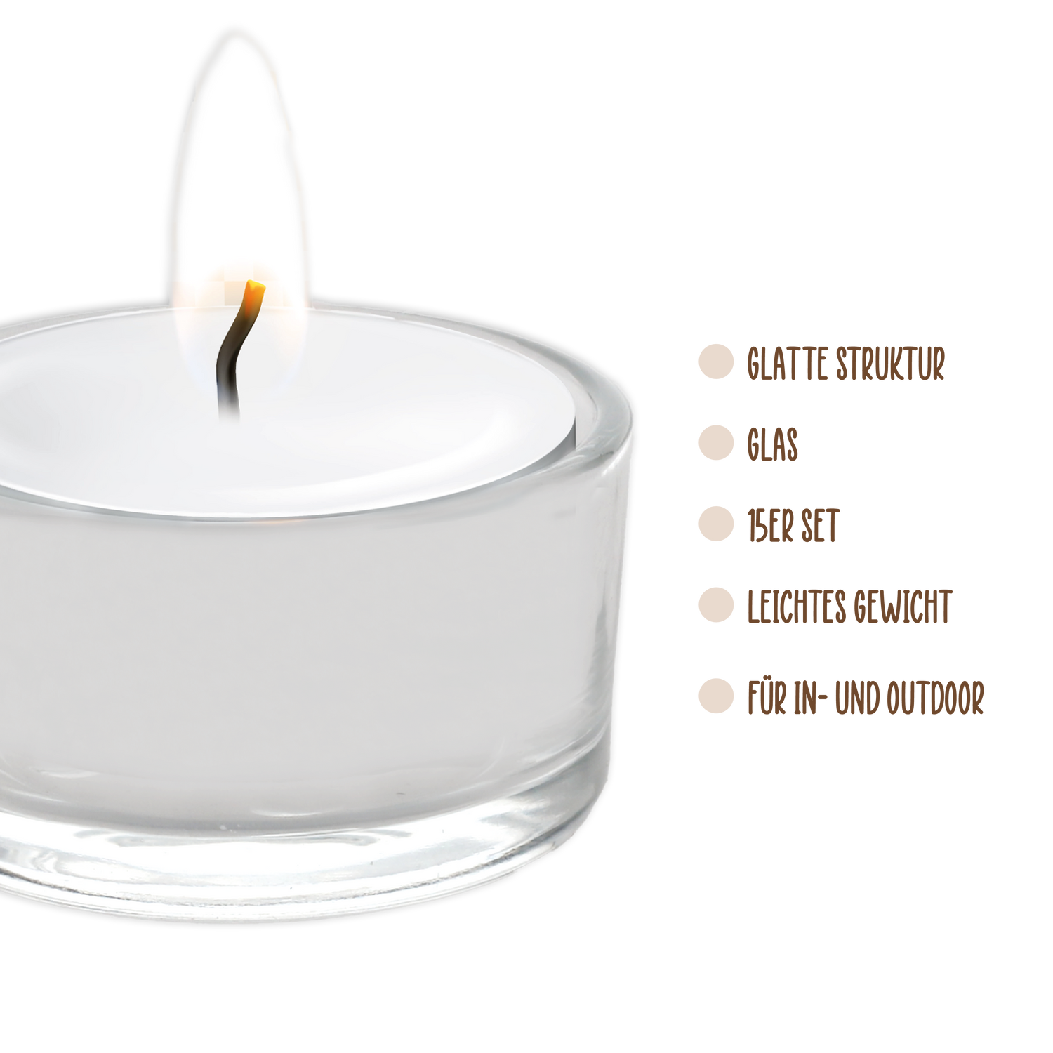 Teelichtgläser Set 15er Set Wackadoo Living