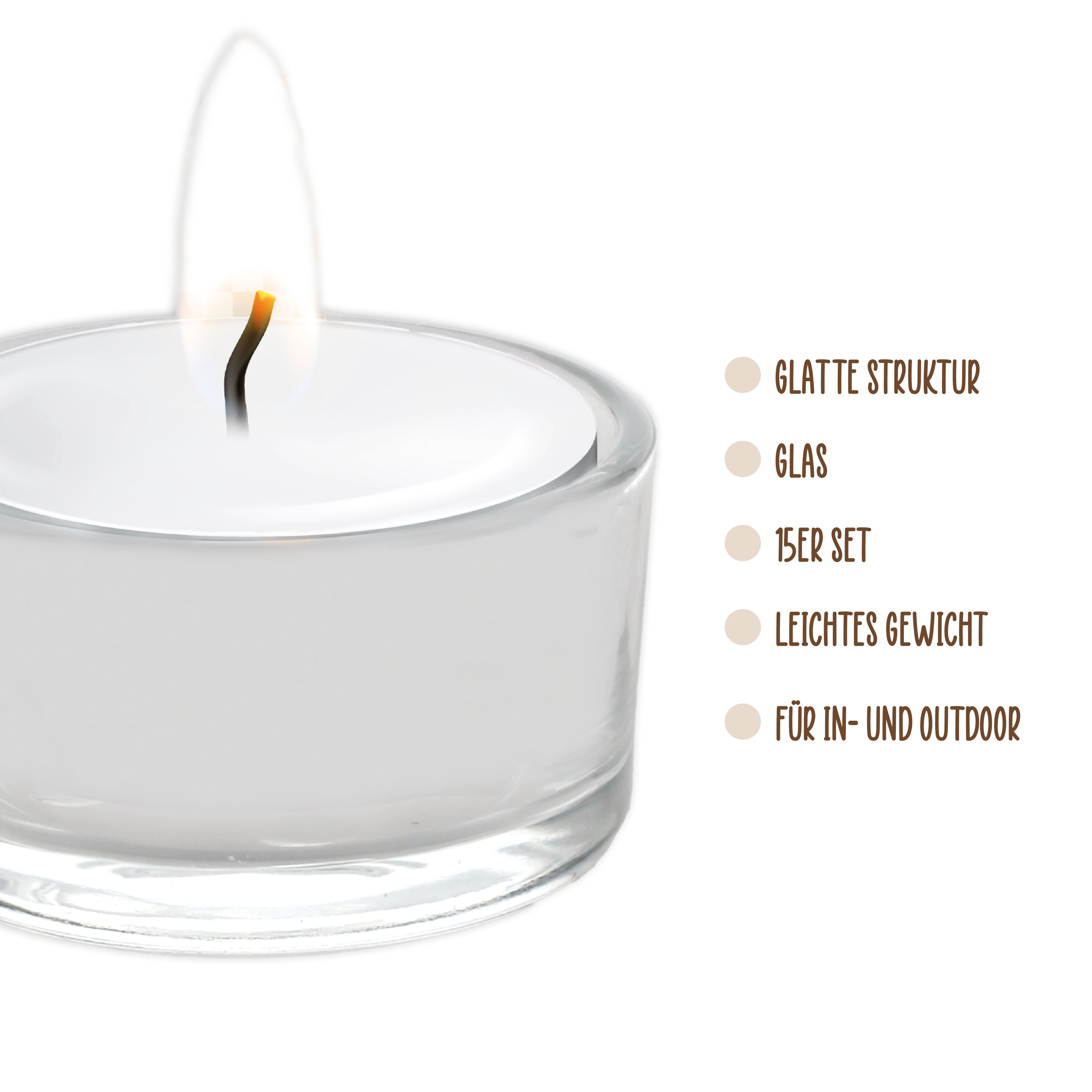 Teelichtgläser Set 15er Set Wackadoo Living