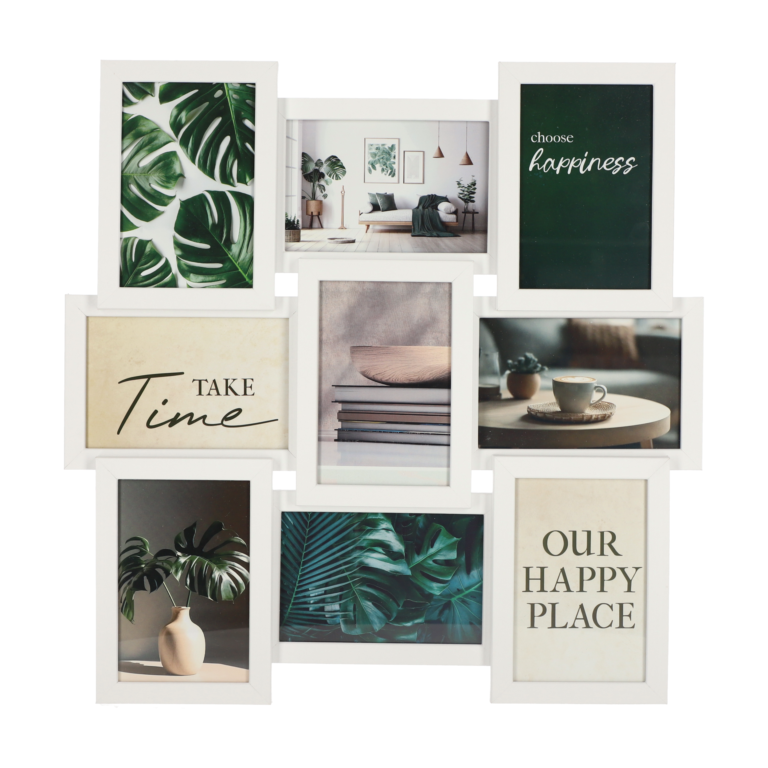 Wackadoo Bilderrahmen Collage 10x15 cm für 9 Fotos - Weiß COLLAGERAHMEN