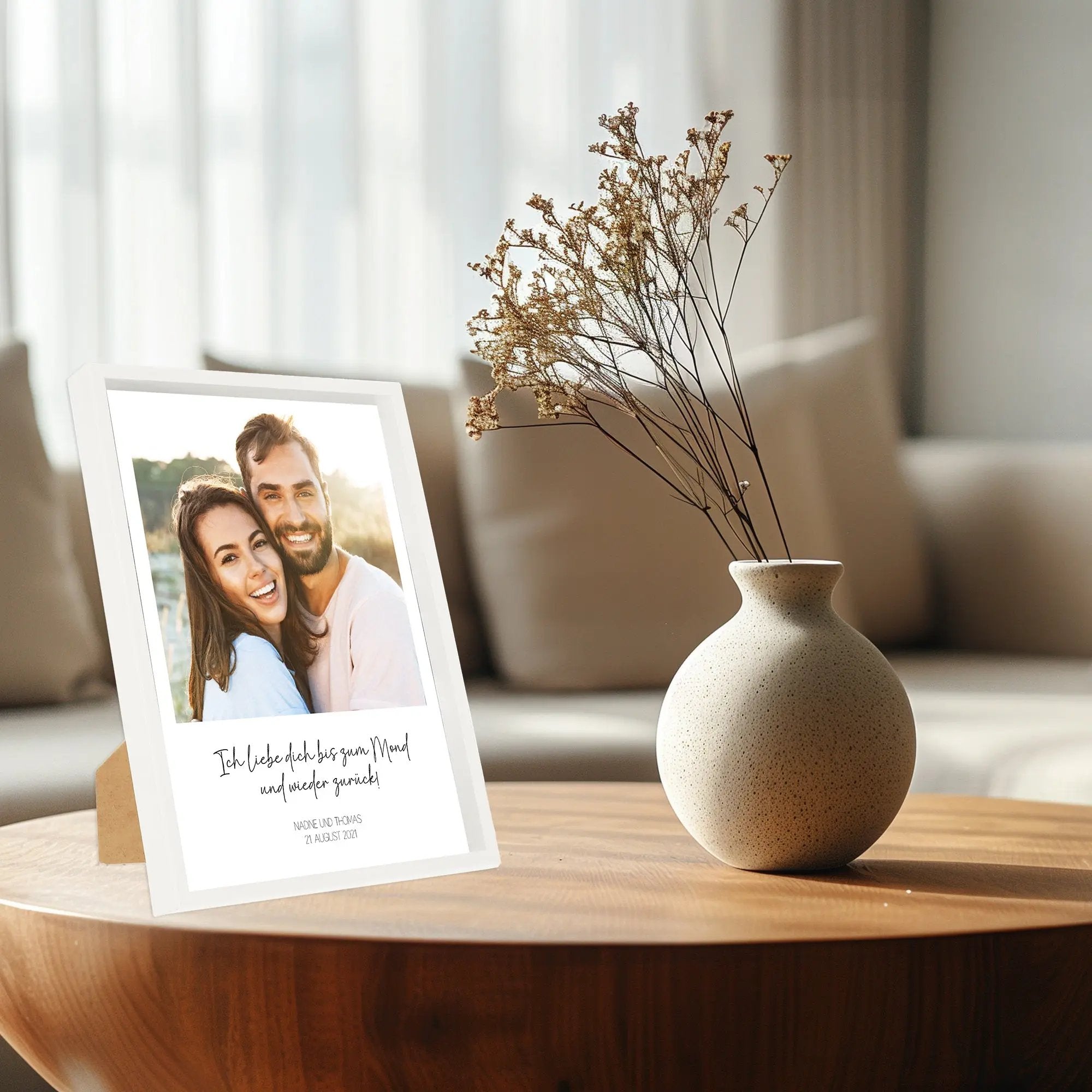 Wackadoo Poster Bild mit Text Personalisiertes Geschenk inklusive Bilderrahmen aus Holz Geschenkideen