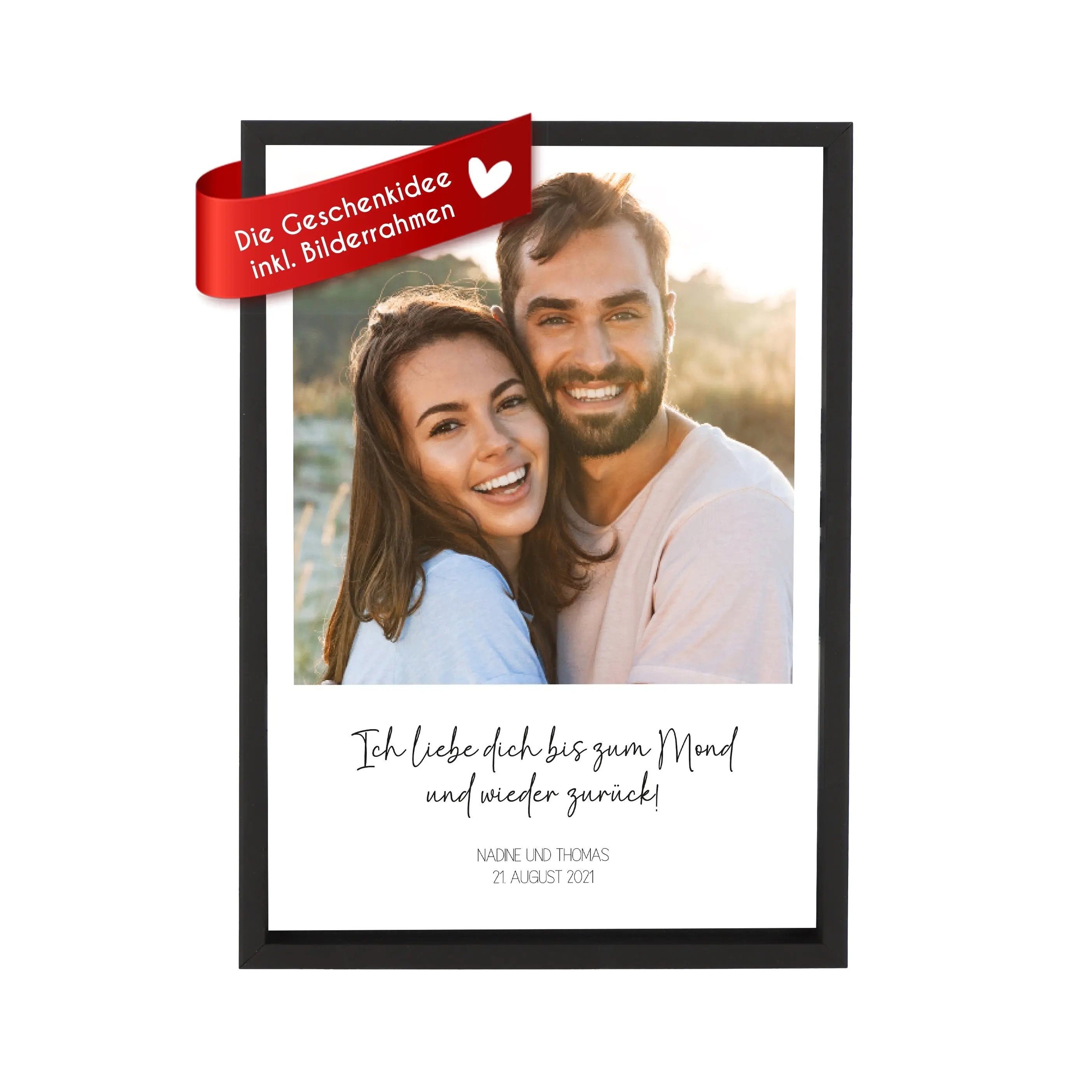 Wackadoo Poster Bild mit Text Personalisiertes Geschenk inklusive Bilderrahmen aus Holz Geschenkideen