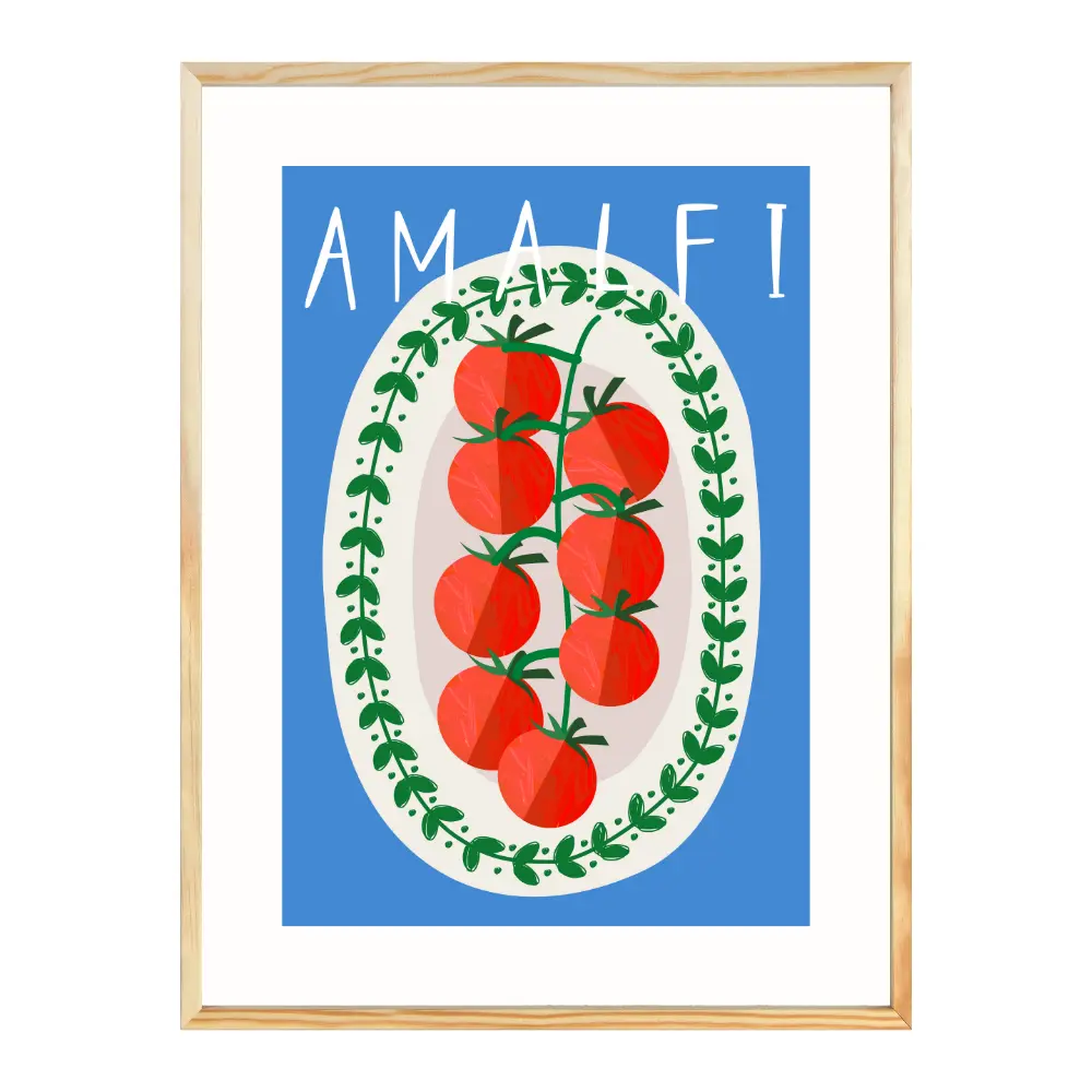 Poster mit Bilderrahmen Amalfi - verschiedene Formate Interior Design