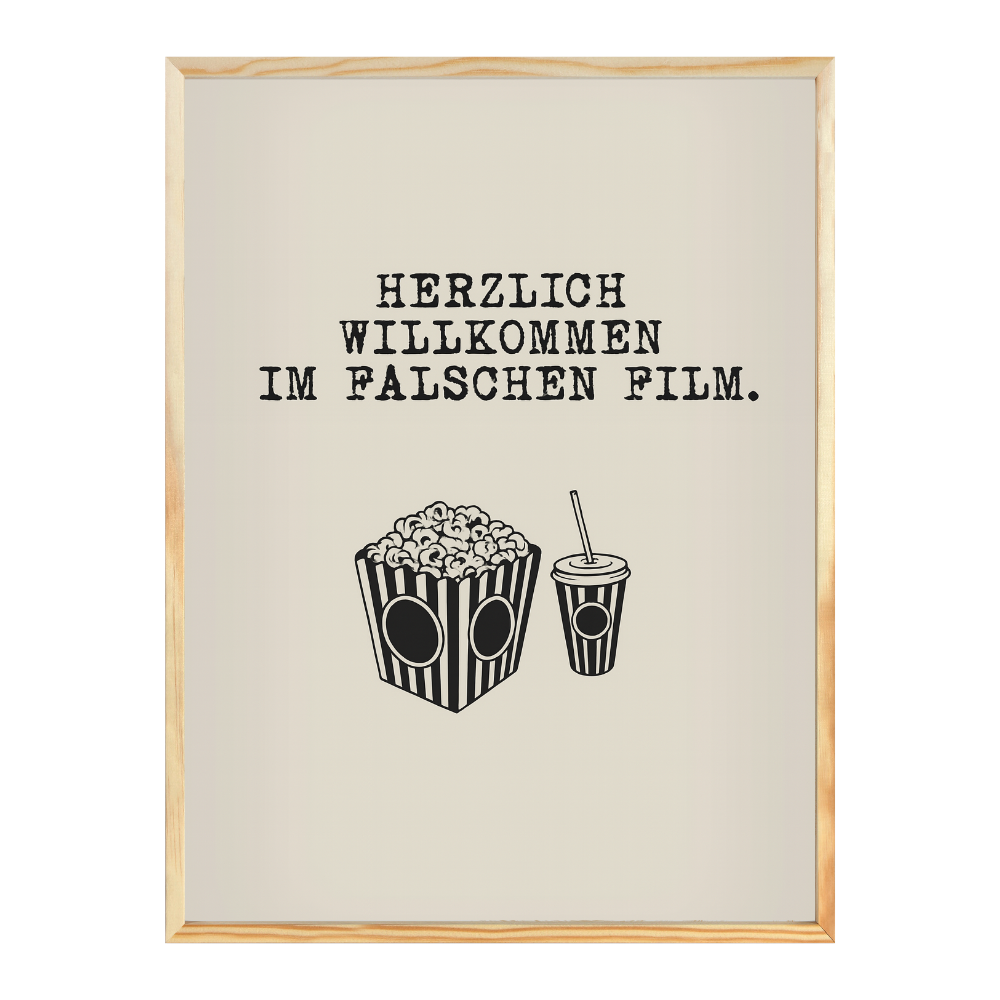 Poster mit Bilderrahmen Falscher Film - verschiedene Formate