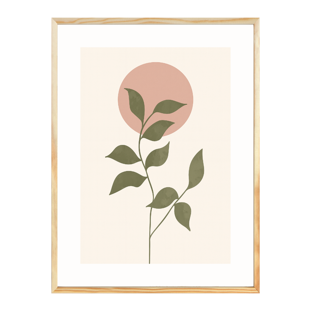Poster mit Bilderrahmen Botanical Minimal Art - verschiedene Formate