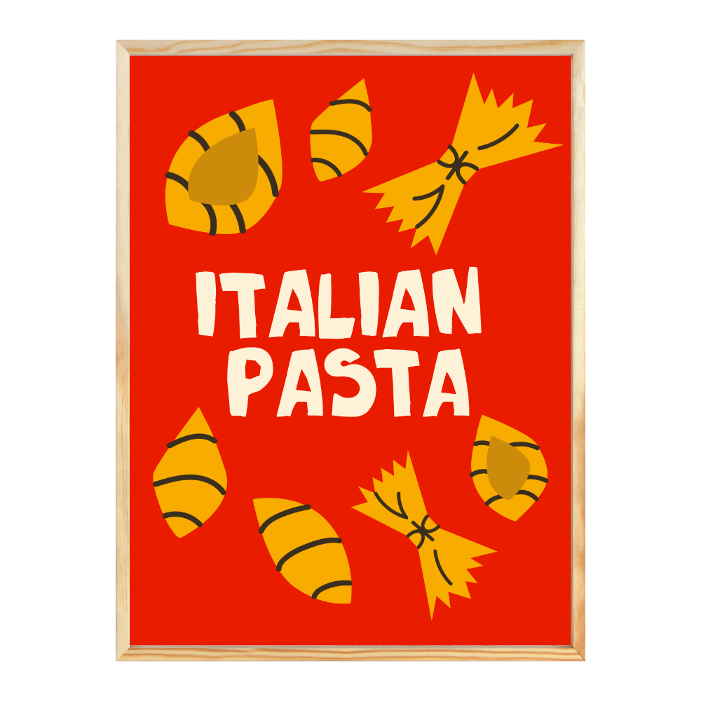 Poster mit Bilderrahmen Italian Pasta - verschiedene Formate