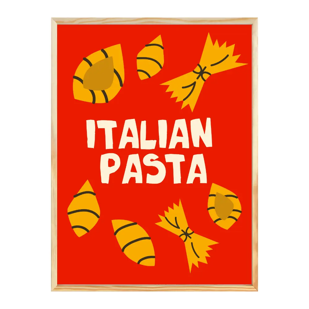Poster mit Bilderrahmen Italian Pasta - verschiedene Formate Interior Design