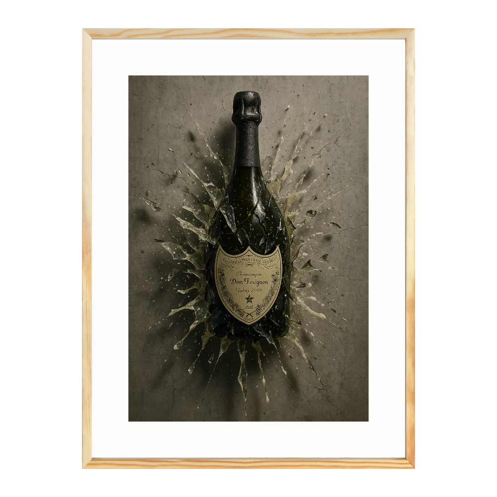 Poster mit Bilderrahmen Champagner - verschiedene Formate