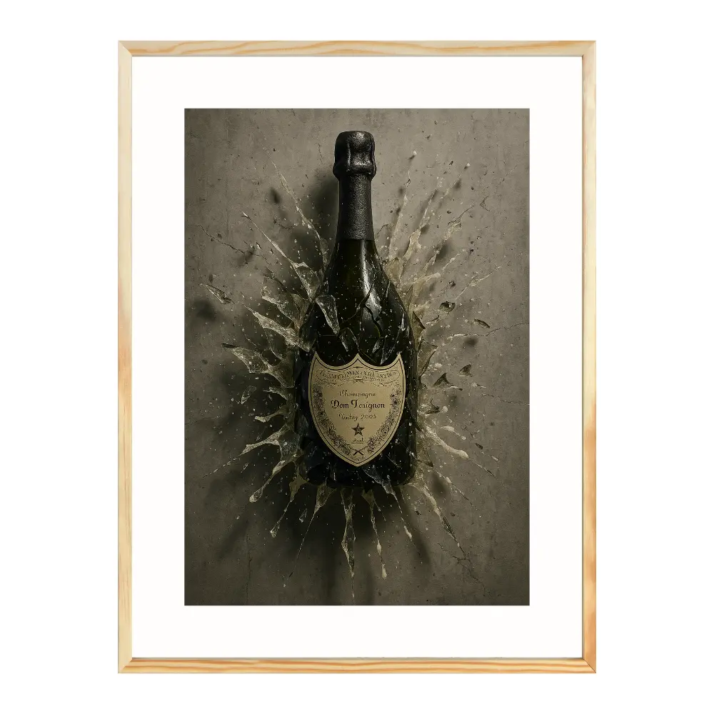 Poster mit Bilderrahmen Champagner - verschiedene Formate Interior Design