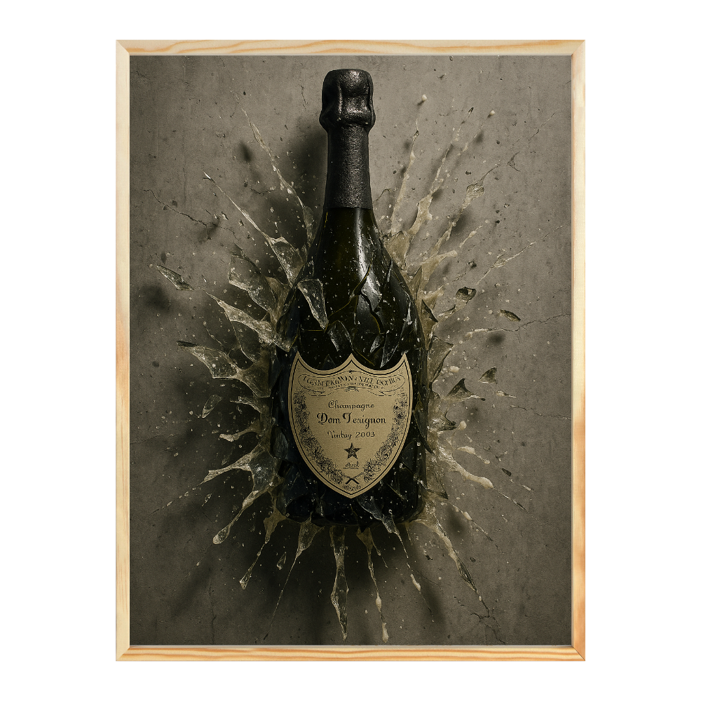 Poster mit Bilderrahmen Champagner - verschiedene Formate