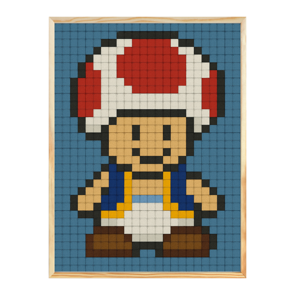Poster mit Bilderrahmen Toad Pixel - verschiedene Formate