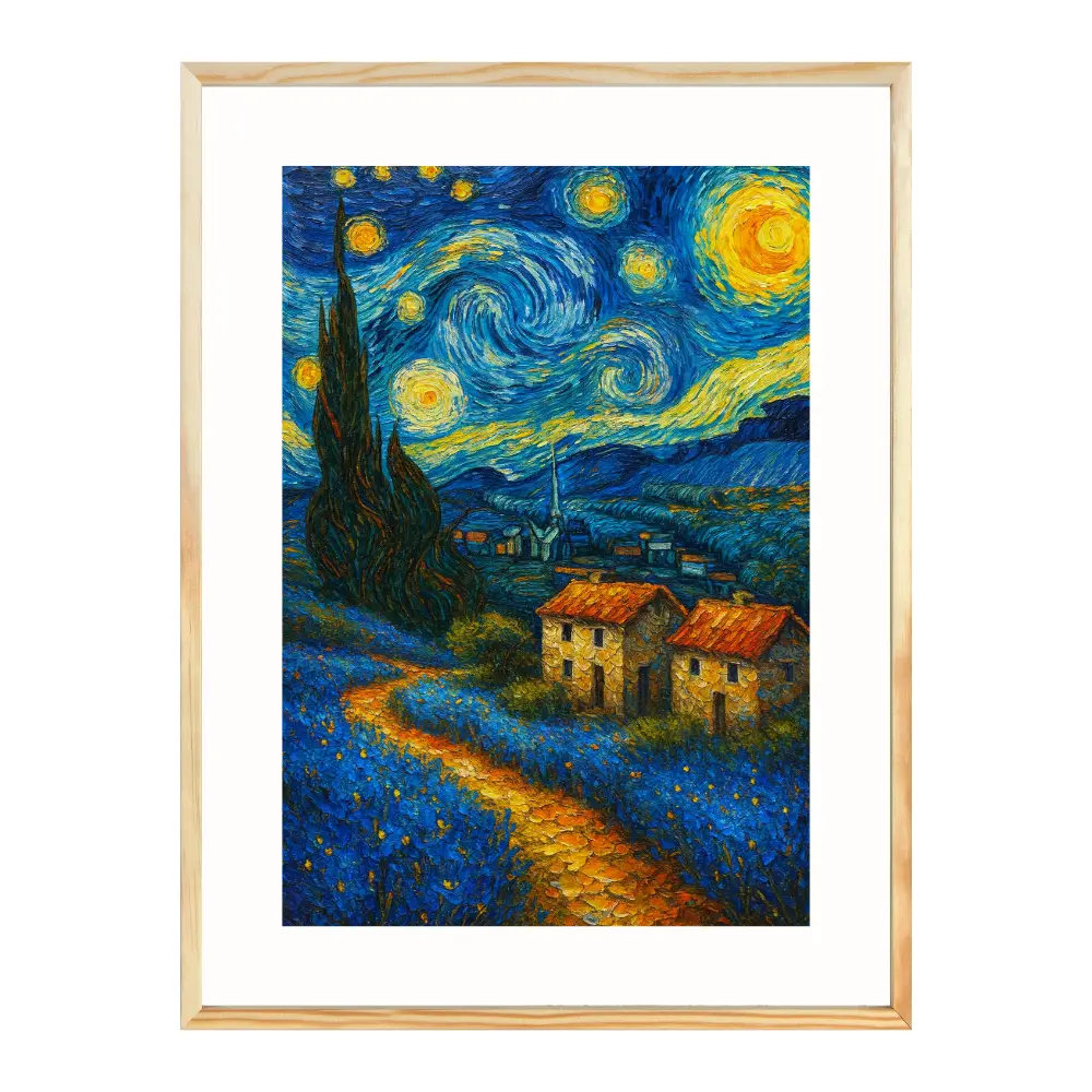 Poster mit Bilderrahmen van Gogh Landschaft - verschiedene Formate Interior Design