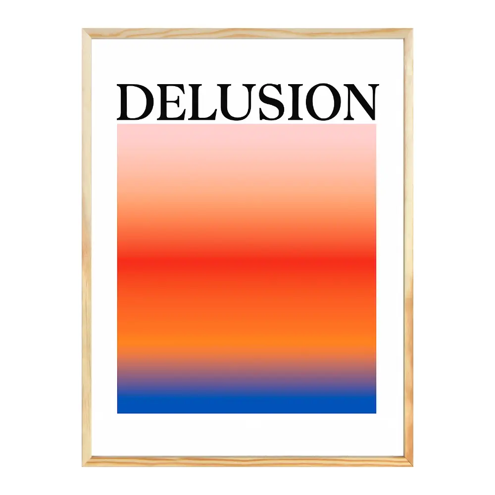 Poster mit Bilderrahmen Delusion - inklusive Bilderrahmen Interior Design