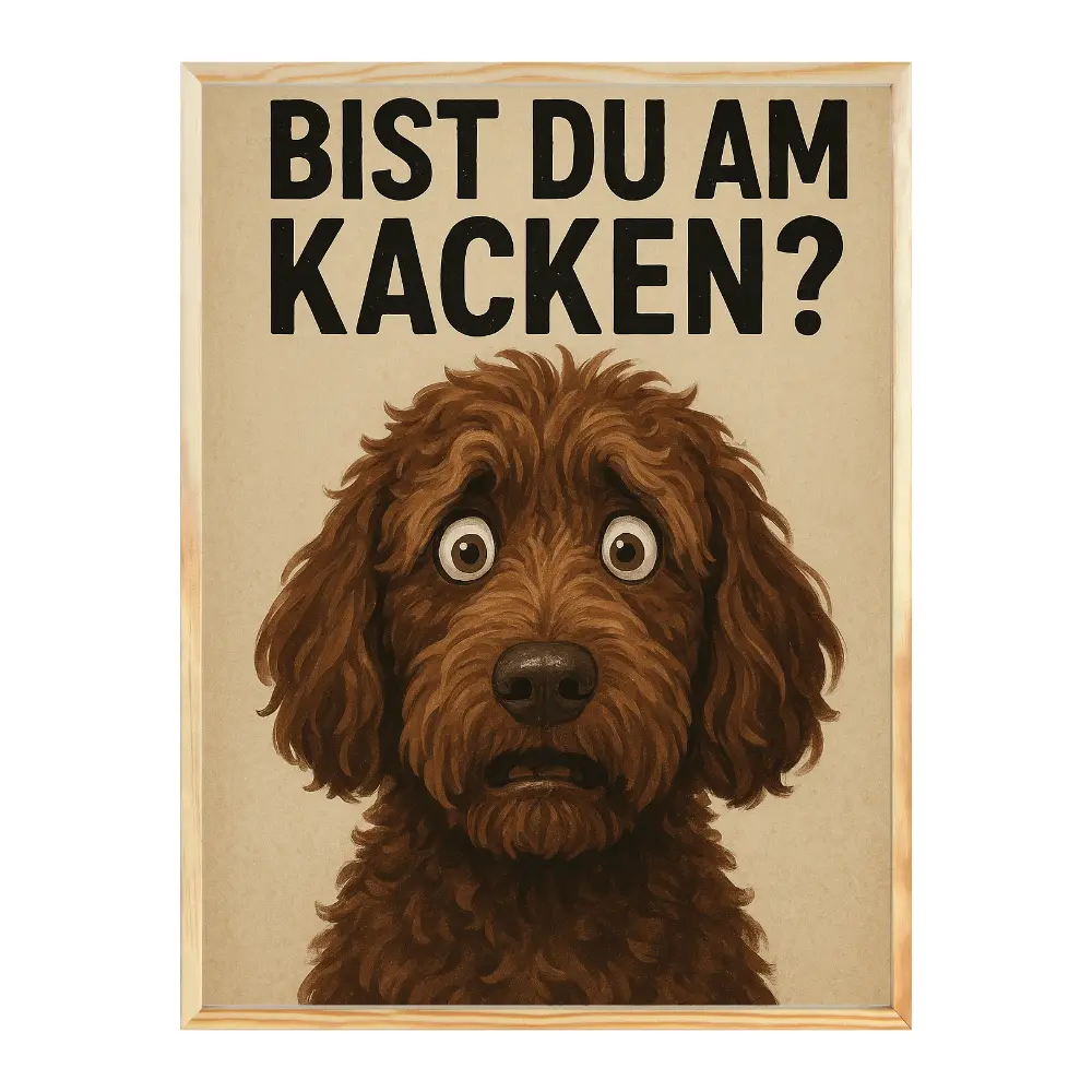 Poster mit Bilderrahmen Bist Du am...? - inklusive Bilderrahmen Interior Design