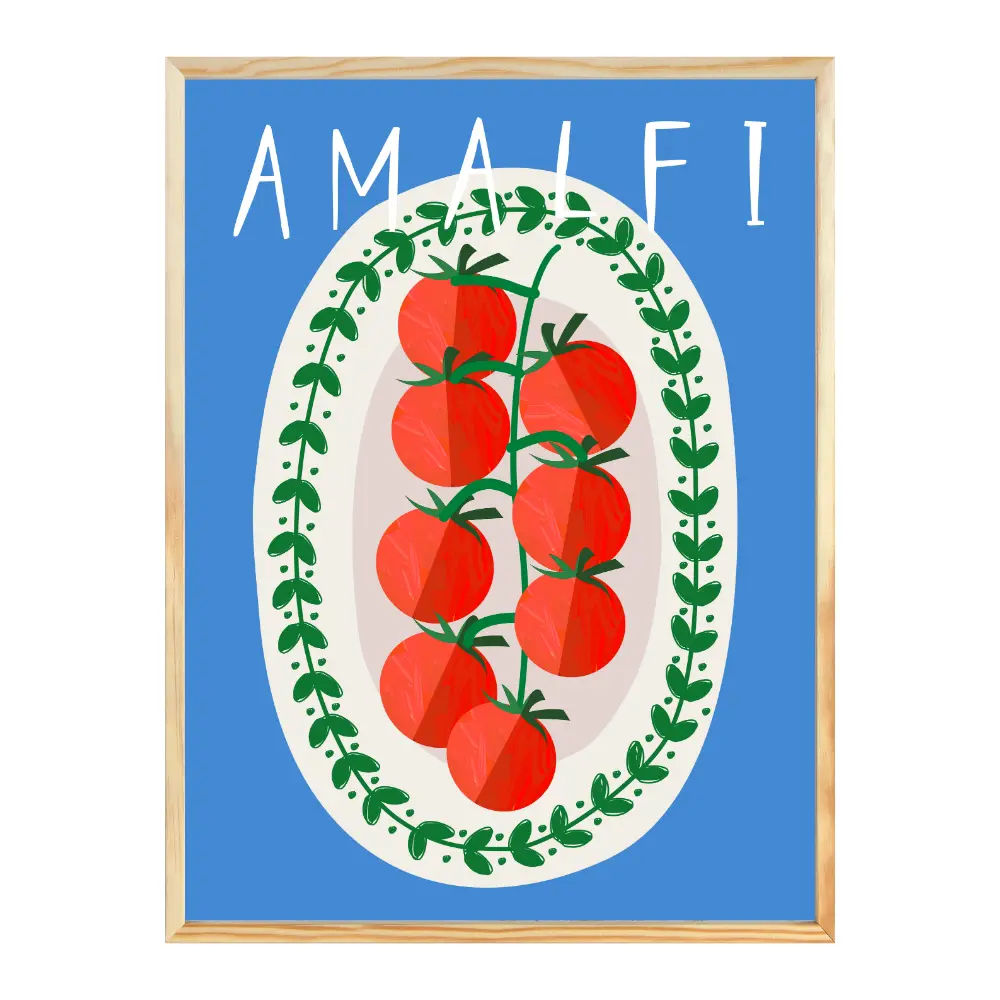 Poster mit Bilderrahmen Amalfi - verschiedene Formate Interior Design