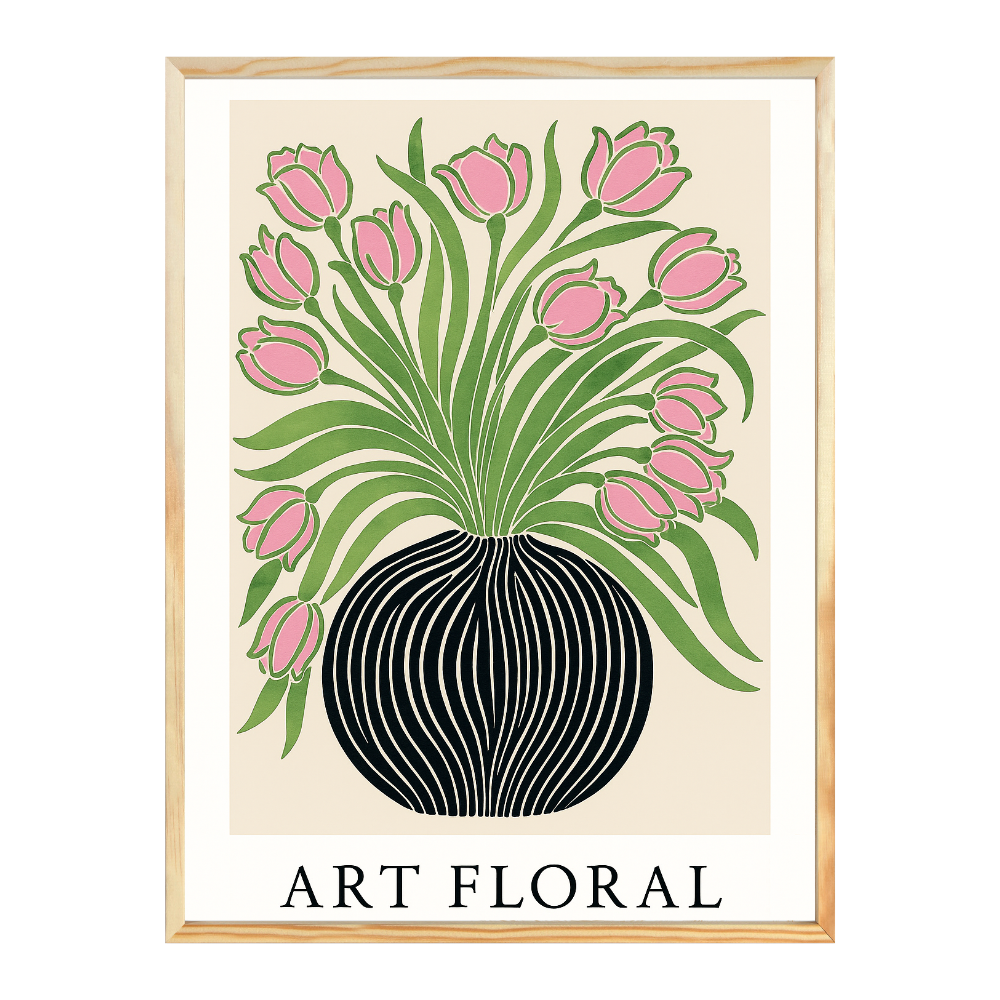Poster mit Bilderrahmen Art Flower - inklusive Bilderrahmen