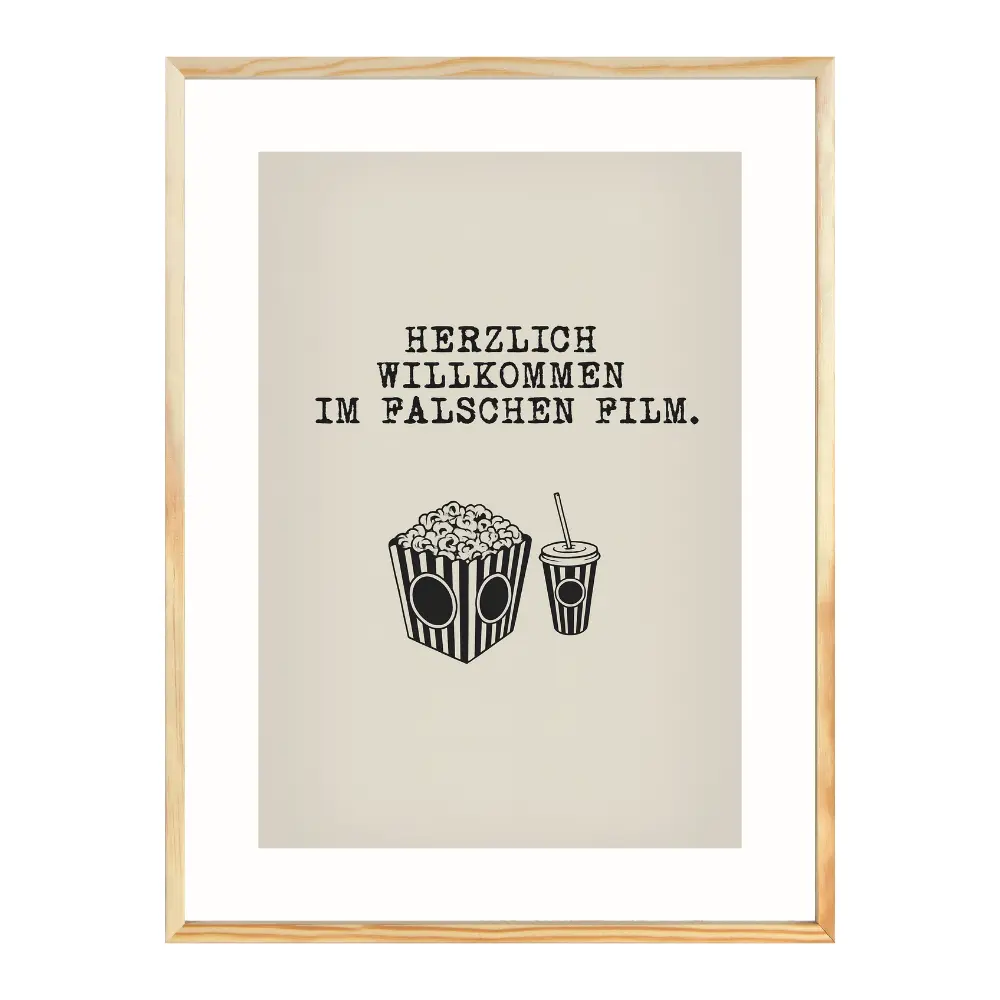 Poster mit Bilderrahmen Falscher Film - verschiedene Formate Interior Design
