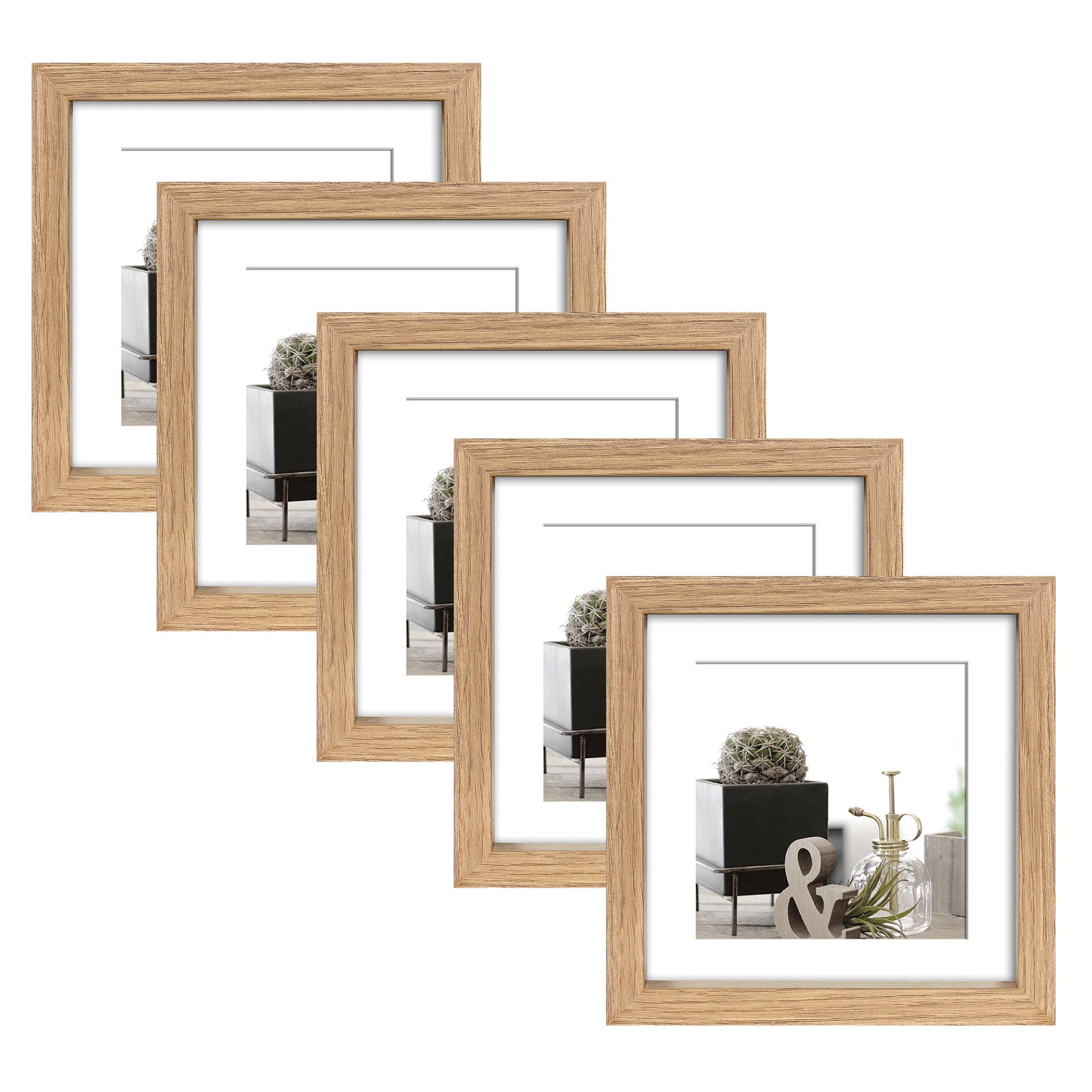 Wackadoo Bilderrahmen Set Nordic aus FSC® Holz Eiche Optik