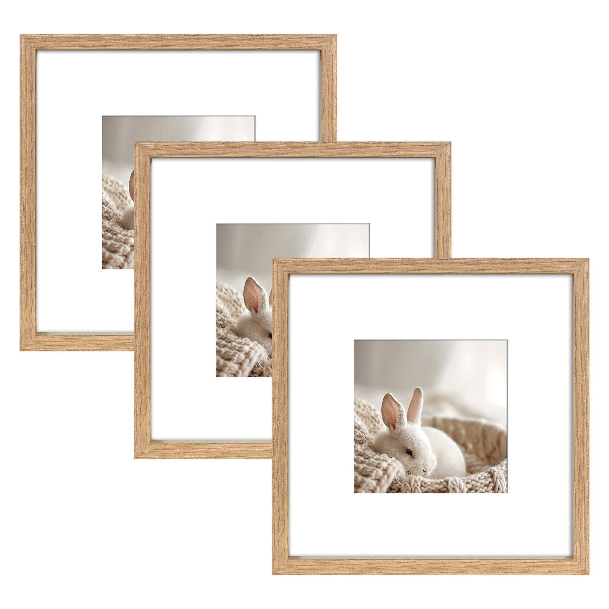 Wackadoo Bilderrahmen Set Nordic aus FSC® Holz Eiche Optik