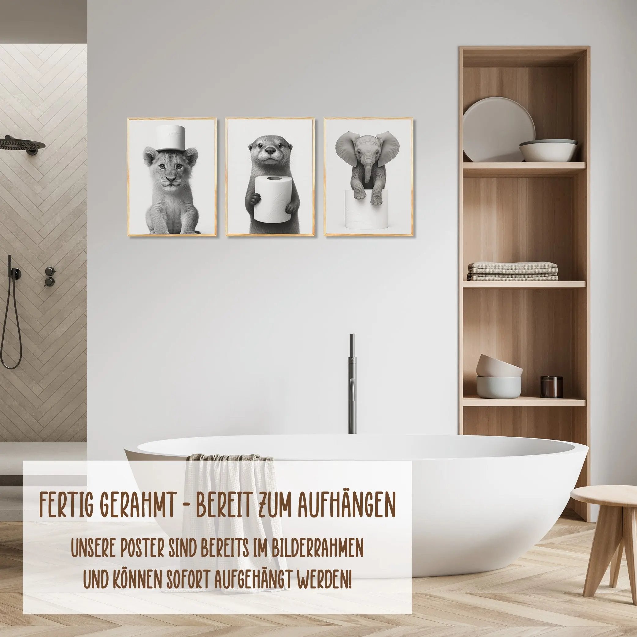 Wackadoo Poster Set Baby Klotiere 3er Set inklusive Bilderrahmen Bilderrahmen Set