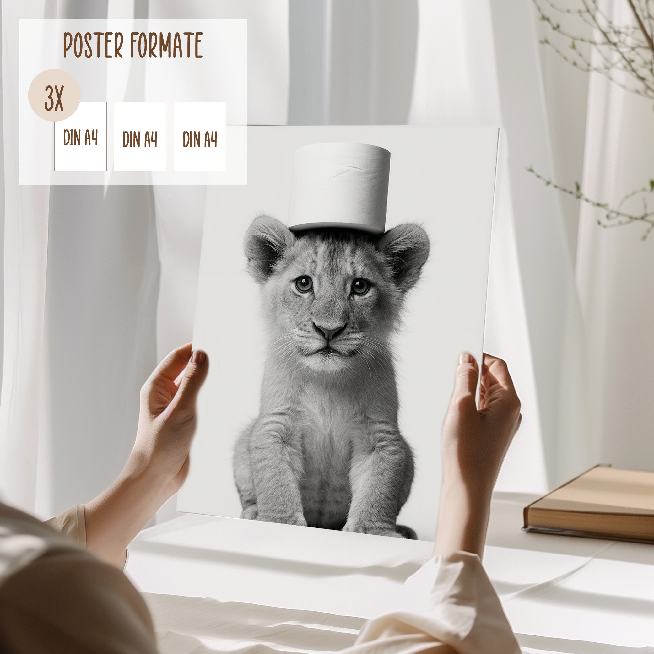 Wackadoo Poster Set Baby Klotiere 3er Set inklusive Bilderrahmen