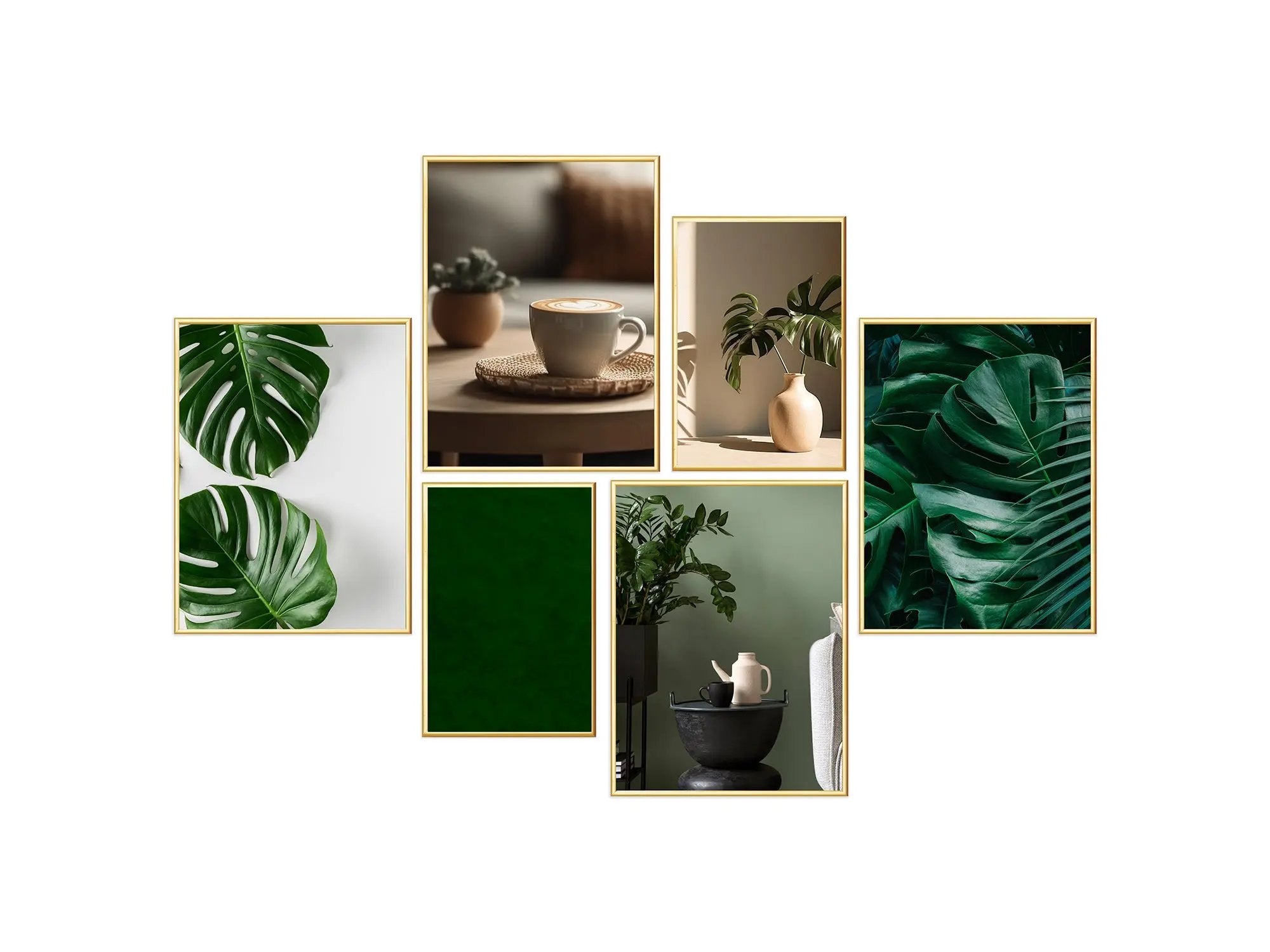 Bilderrahmen Set 6 teilig (30x40 cm & 21x30 cm (DIN A4)) mit Glasscheiben zum Gestalten von Fotowänden Bilderrahmen Set