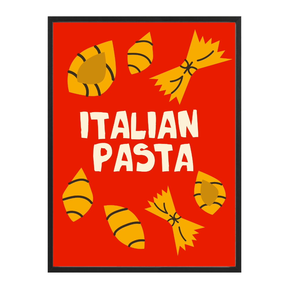 Poster mit Bilderrahmen Italian Pasta - verschiedene Formate