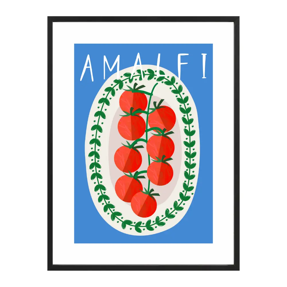 Poster mit Bilderrahmen Amalfi - verschiedene Formate Interior Design