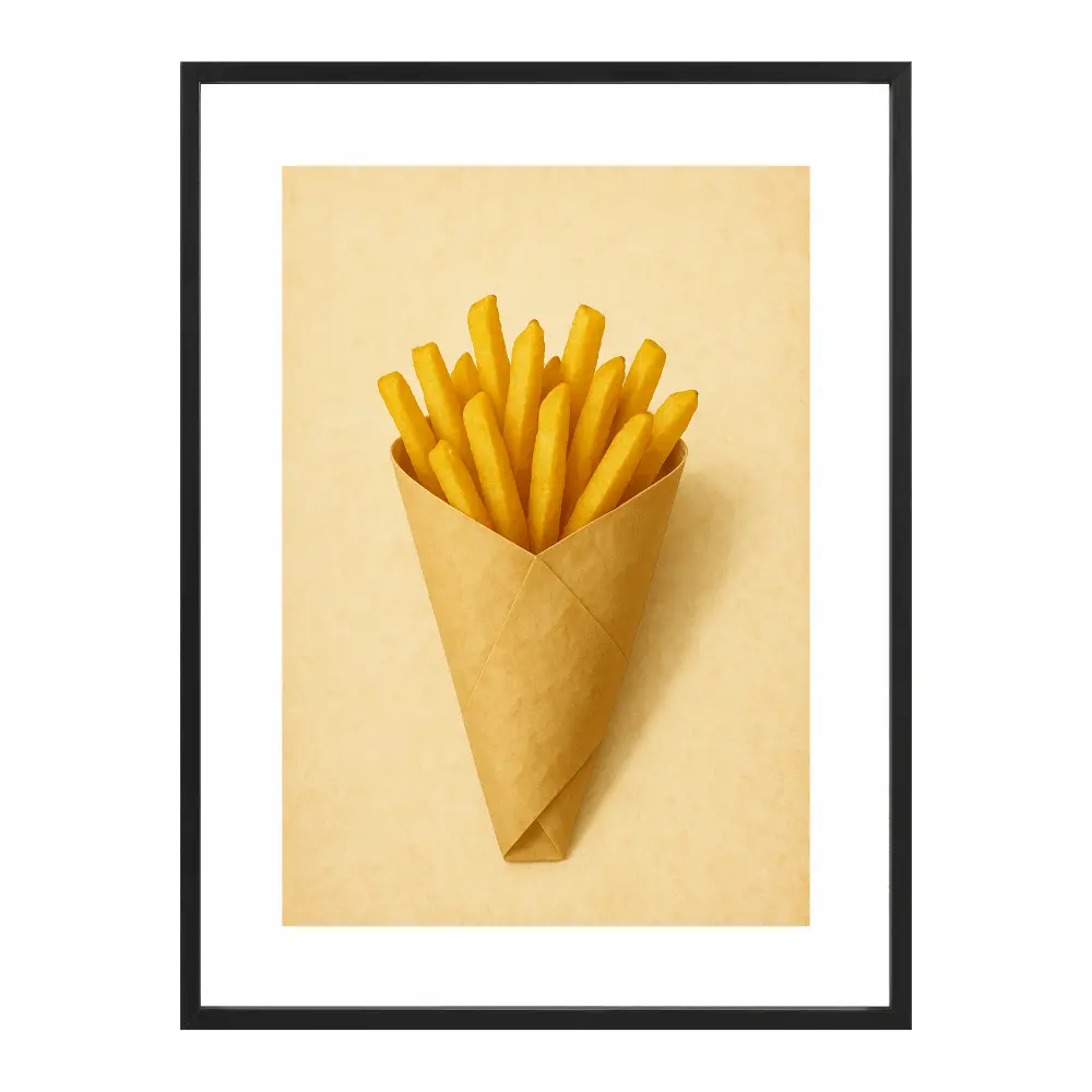 Poster mit Bilderrahmen Pommes Frites - verschiedene Formate Interior Design