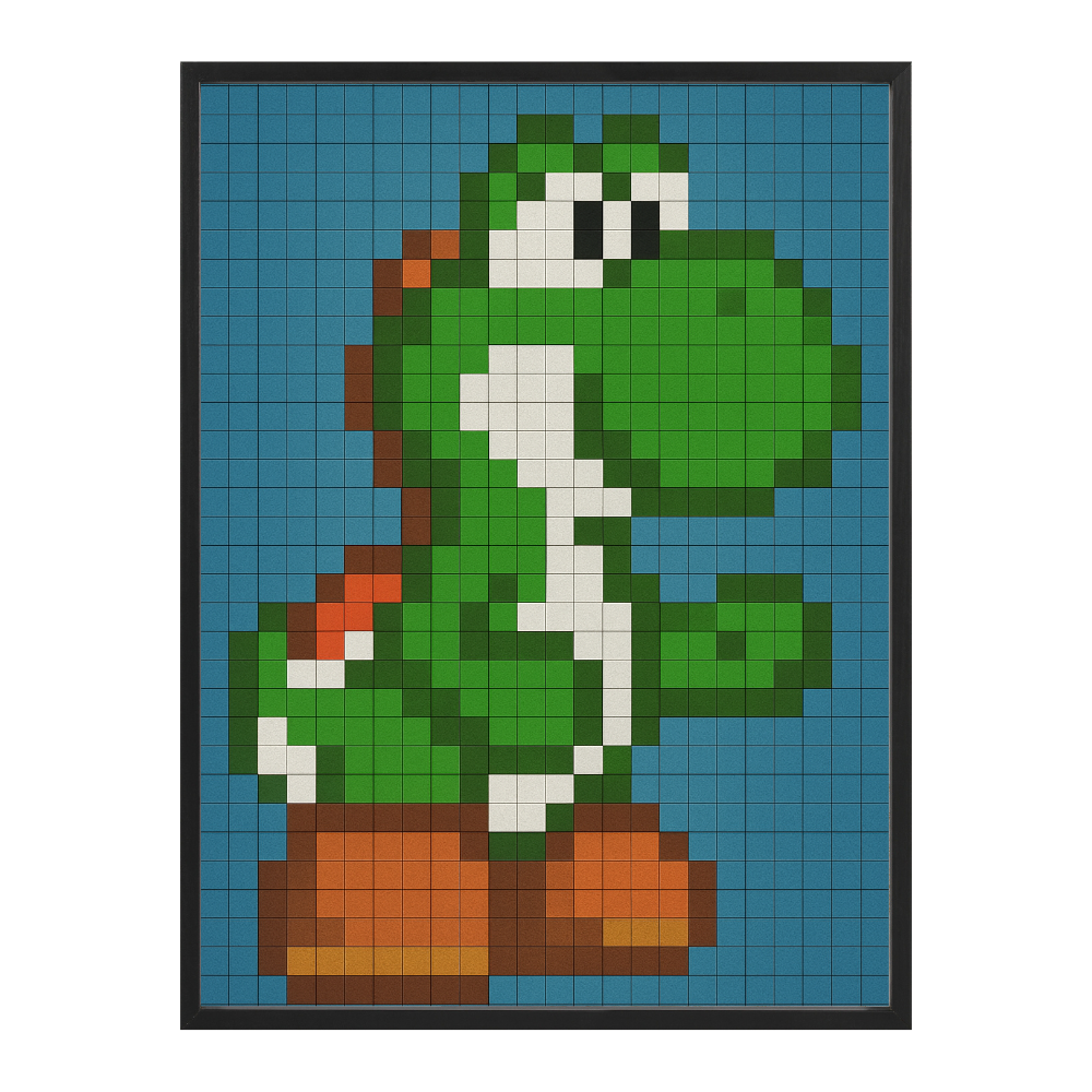 Poster mit Bilderrahmen Yoshi Pixel - verschiedene Formate
