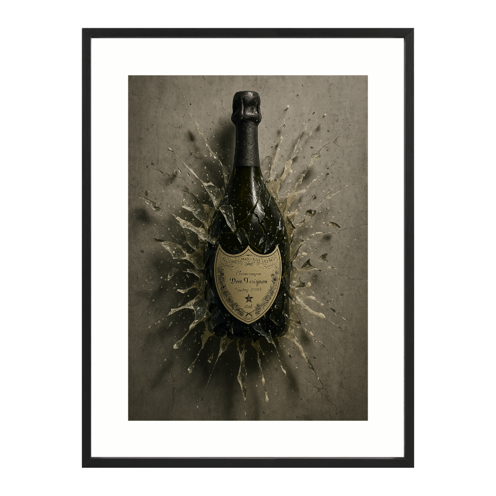 Poster mit Bilderrahmen Champagner - verschiedene Formate