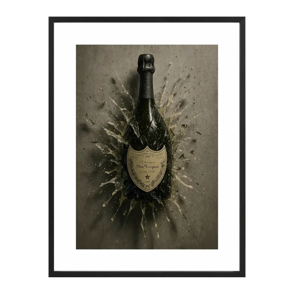 Poster mit Bilderrahmen Champagner - verschiedene Formate Interior Design