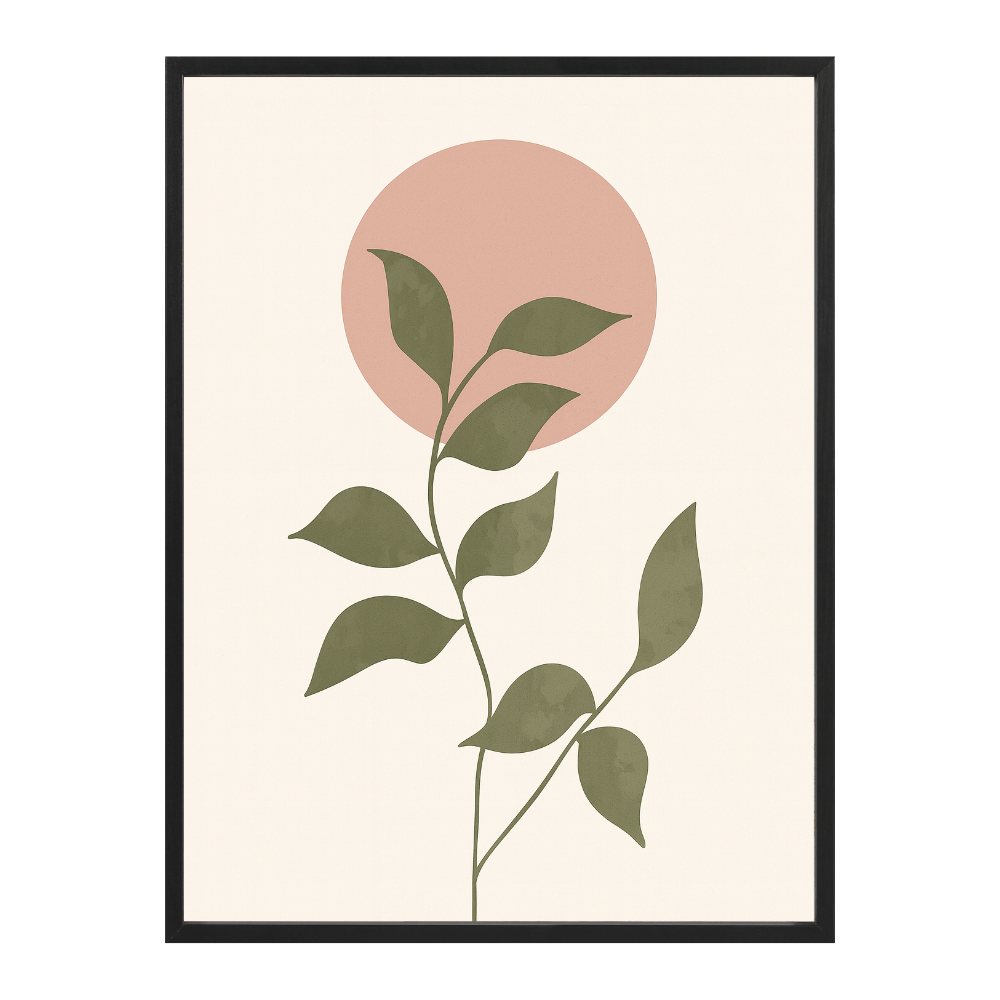 Poster mit Bilderrahmen Botanical Minimal Art - verschiedene Formate