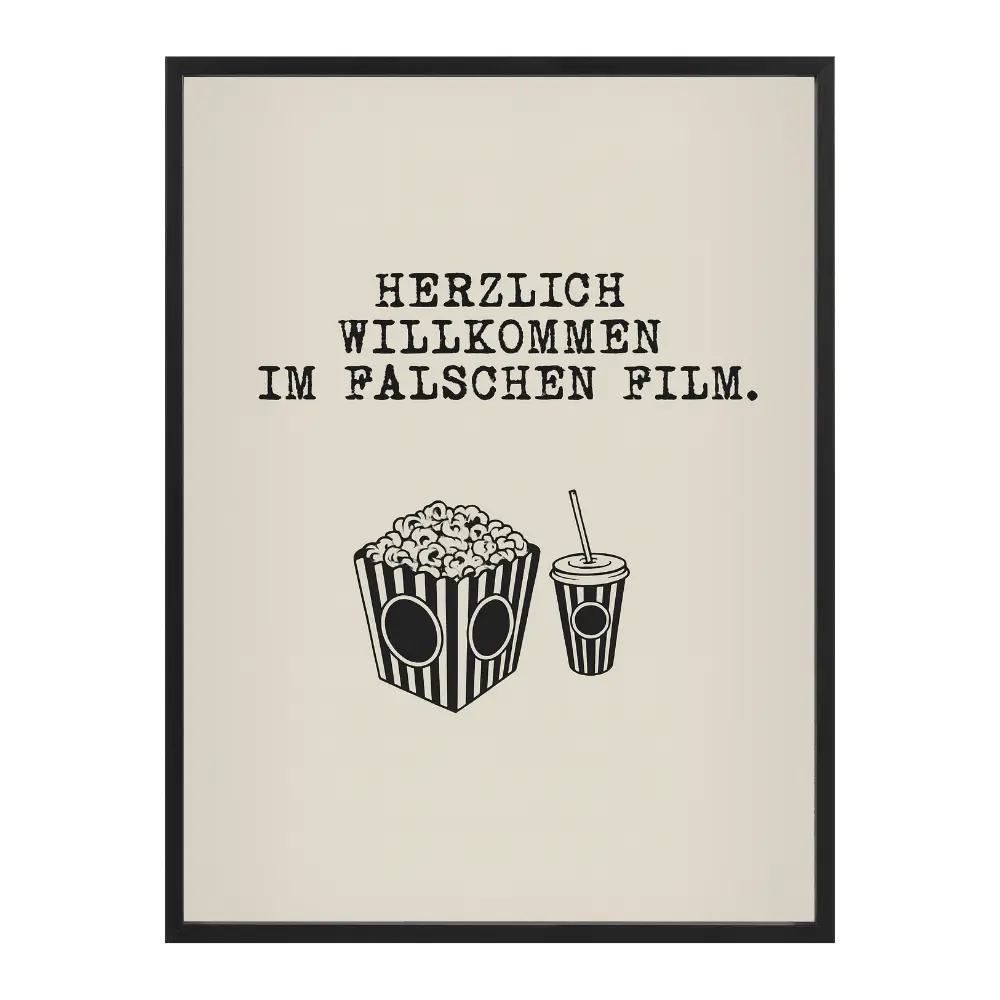 Poster mit Bilderrahmen Falscher Film - verschiedene Formate Interior Design