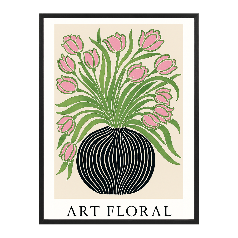 Poster mit Bilderrahmen Art Flower - inklusive Bilderrahmen