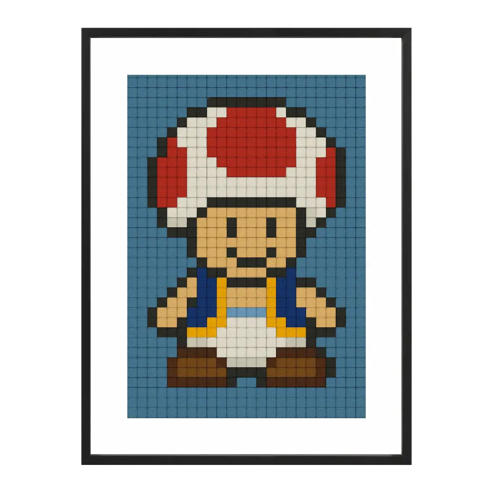 Poster mit Bilderrahmen Toad Pixel - verschiedene Formate Interior Design
