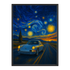 Exklusiver Gerahmter Kunstdruck Porsche X van Gogh Sternennacht Interior Design