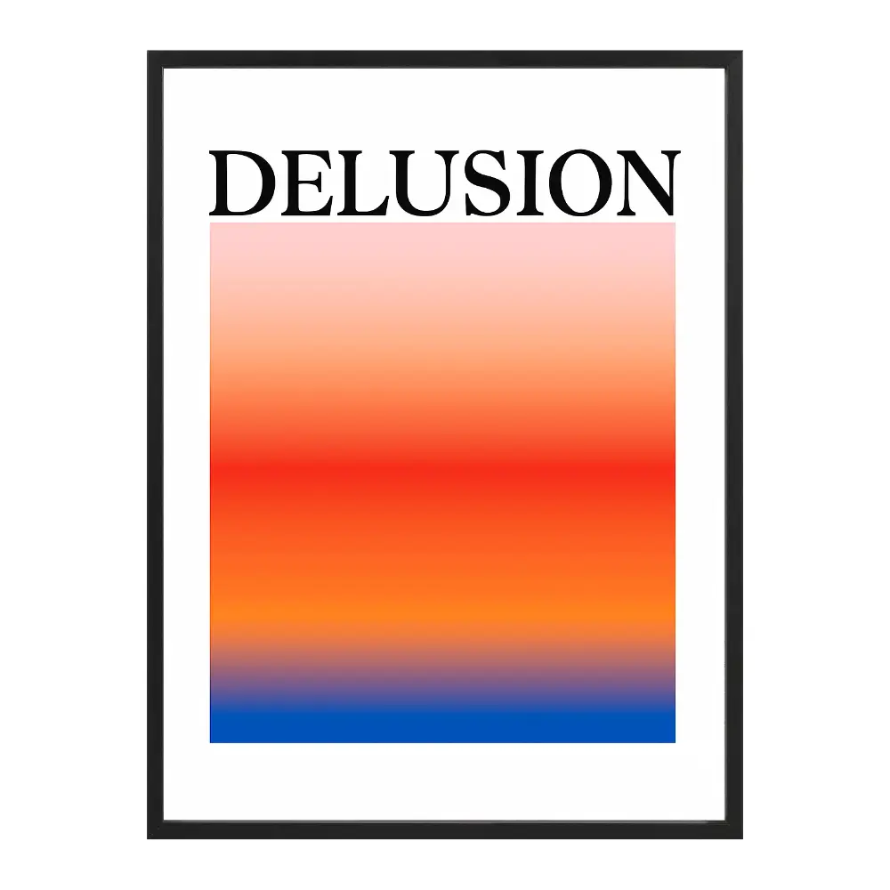 Poster mit Bilderrahmen Delusion - inklusive Bilderrahmen Interior Design