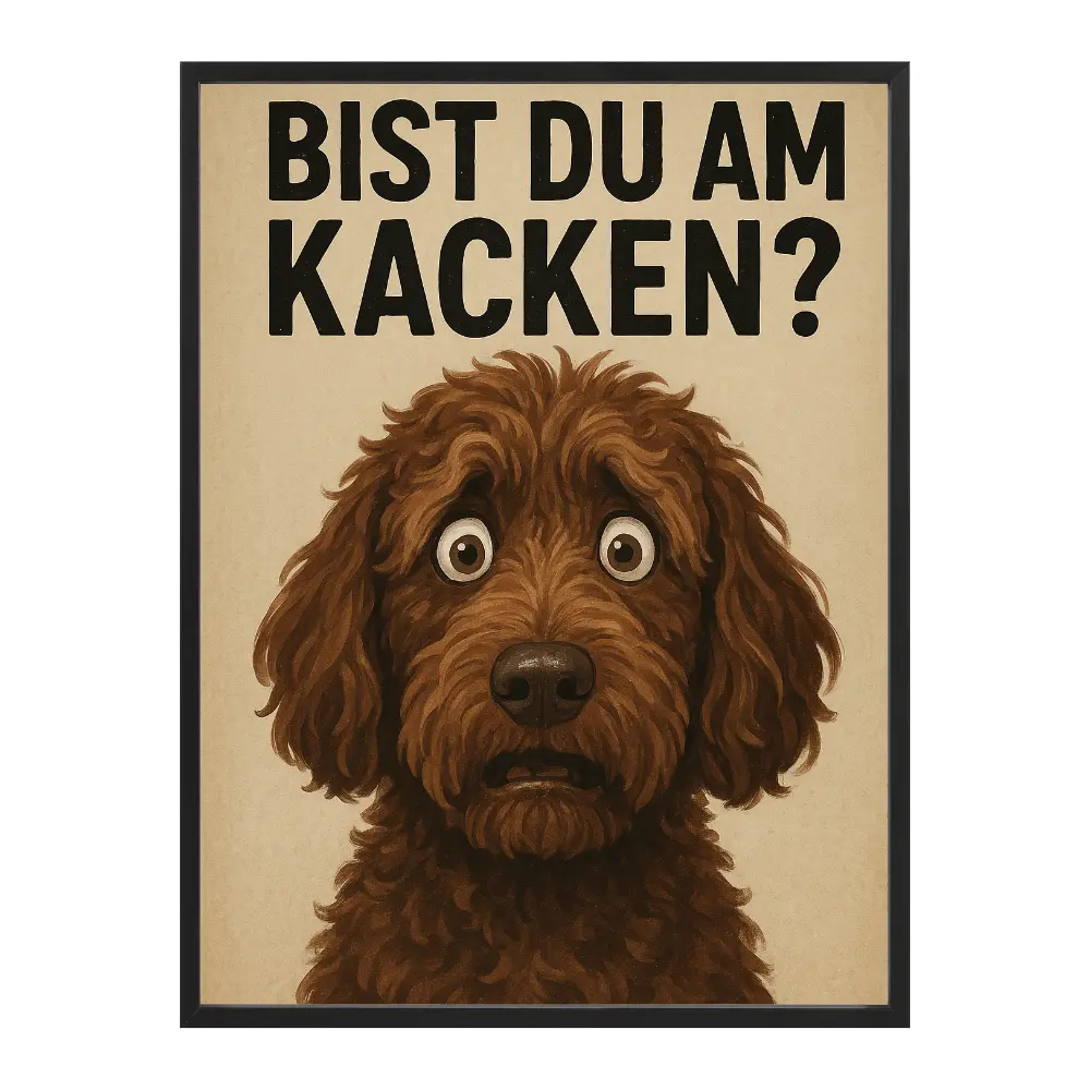 Poster mit Bilderrahmen Bist Du am...? - inklusive Bilderrahmen Interior Design