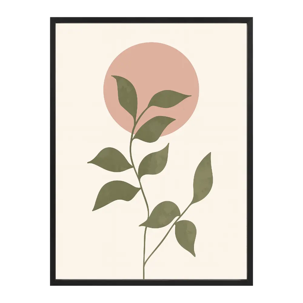 Poster mit Bilderrahmen Botanical Minimal Art - verschiedene Formate Interior Design