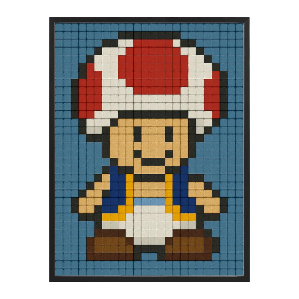 Poster mit Bilderrahmen Toad Pixel - verschiedene Formate Interior Design