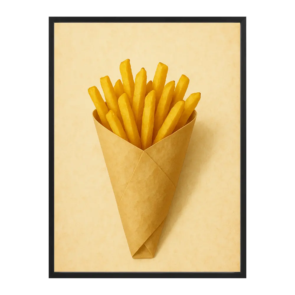 Poster mit Bilderrahmen Pommes Frites - verschiedene Formate Interior Design