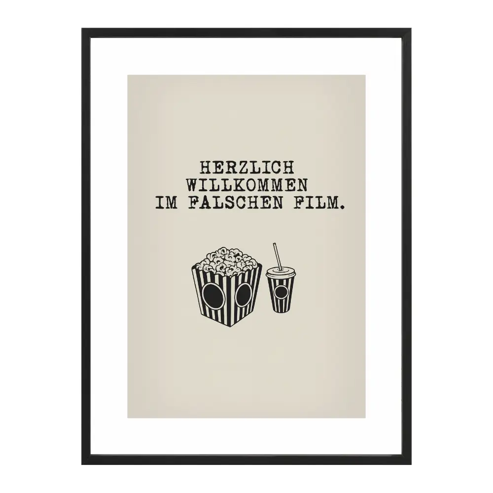 Poster mit Bilderrahmen Falscher Film - verschiedene Formate Interior Design