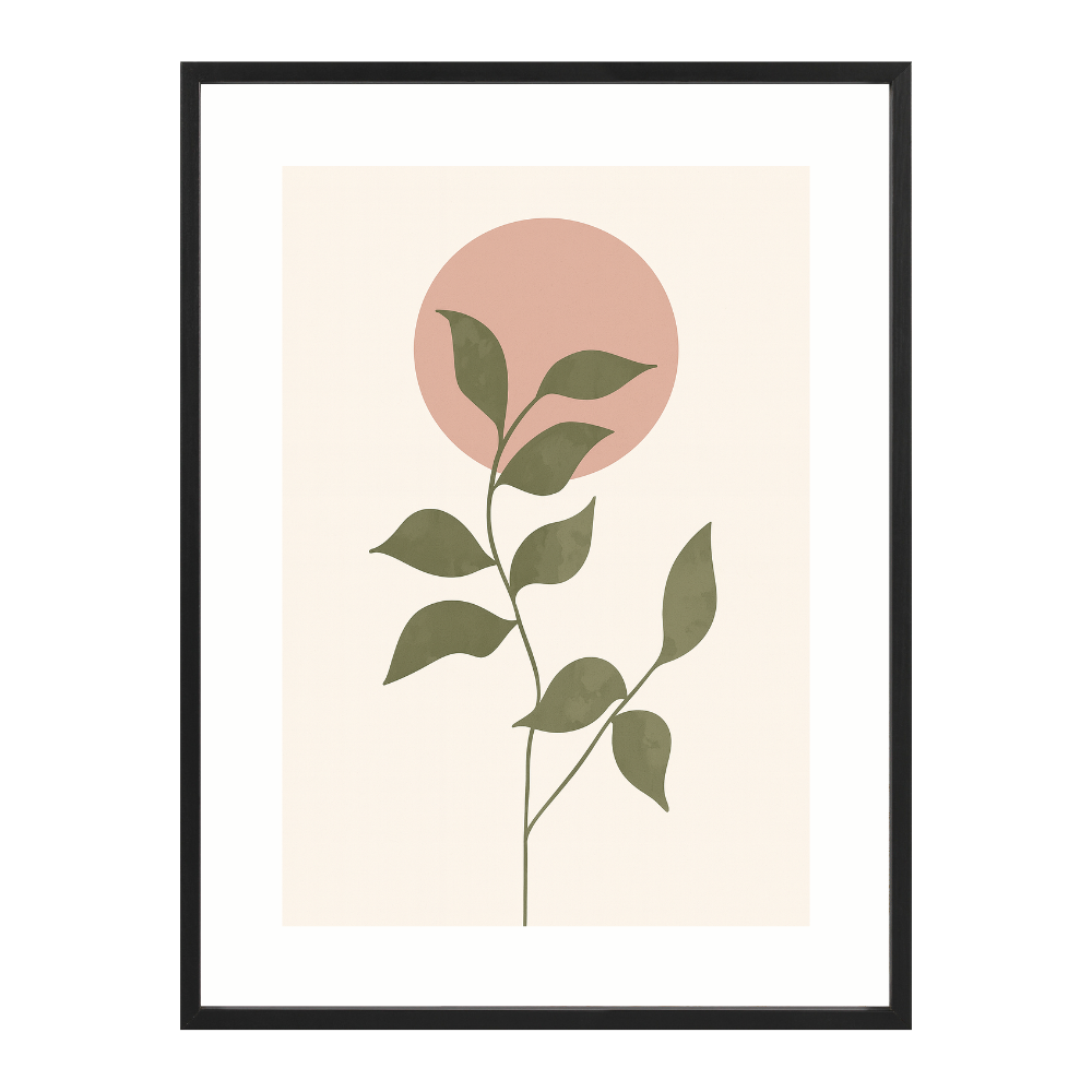 Poster mit Bilderrahmen Botanical Minimal Art - verschiedene Formate