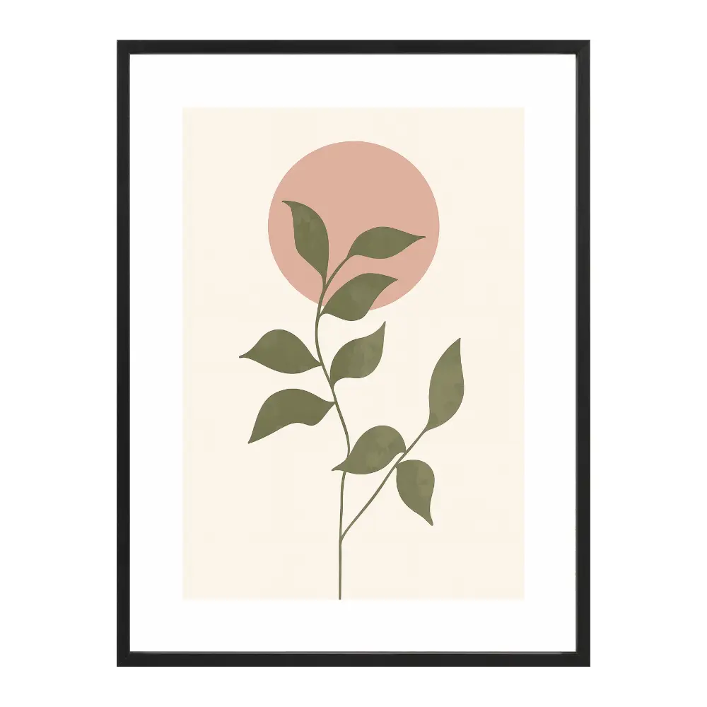 Poster mit Bilderrahmen Botanical Minimal Art - verschiedene Formate Interior Design