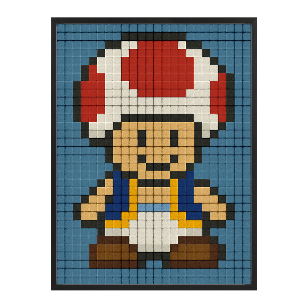 Poster mit Bilderrahmen Toad Pixel - verschiedene Formate