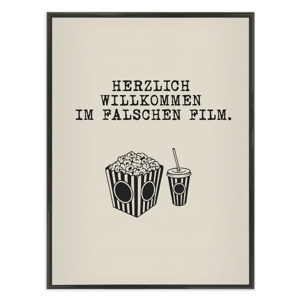 Poster mit Bilderrahmen Falscher Film - verschiedene Formate Interior Design