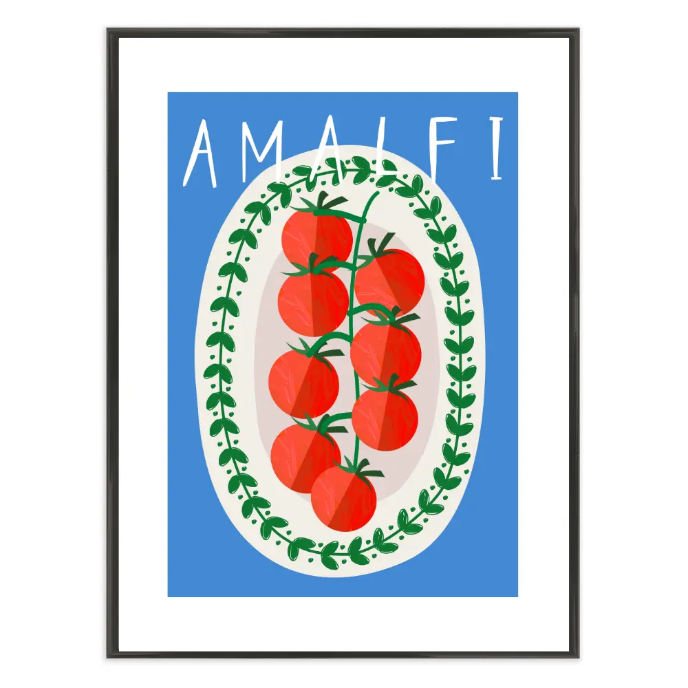 Poster mit Bilderrahmen Amalfi - verschiedene Formate Interior Design
